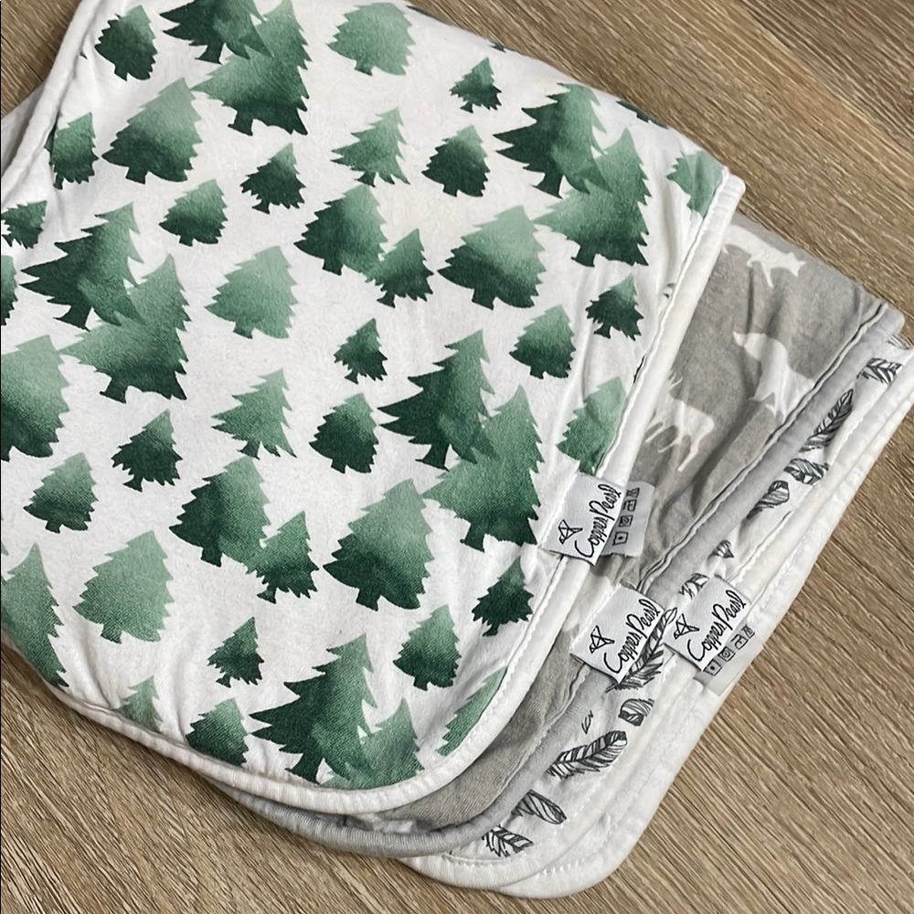 Cozy Kids Forest Print Burp Cloths